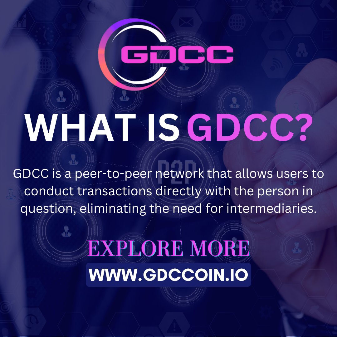 InfoTelcrypto's tweet photo. GDCC is a peer-to-peer network that allows users to conduct transactions directly with the person 🤝

For more information: 👇
https://t.co/BvFHs3hYlr

#metaverse #gdcc #gdccblockchain #globaldigitalcity #token #crypto https://t.co/jFRYgnZ1P2