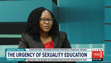 CEHURD Uganda (@cehurduganda) on Twitter photo " Sexuality Education is an important tool for empowering young people on how to manage their sexual health. When you are equipped with the information, you make the right decisions."
<a href="/EstherDhafa/">Esther Dhafa</a> - CEHURD
#AHFUgandaCares #NBSMorningBreakfast #SexualityEducationUG " Sexuality Education is an important tool for empowering young people on how to manage their sexual health. When you are equipped with the information, you make the right decisions."
<a href="/EstherDhafa/">Esther Dhafa</a> - CEHURD
#AHFUgandaCares #NBSMorningBreakfast #SexualityEducationUG