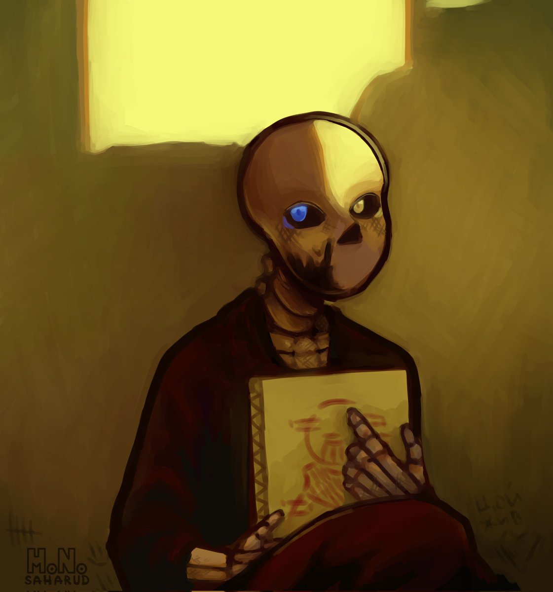 Hehehe. It seems that not an Ink came out, but a whole Mona Lisa🎨🖌heh-heh-heh

🤹any of your assets motivates me to create further!🤹
I love and kiss everyone!! ☺️🙌💋
#Inksans #undertaleAU #undertale
(#ErrorInk #Errorsans (on the easel)