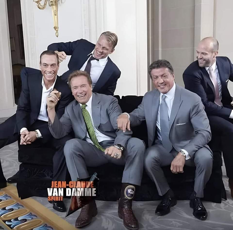 ChinaksOfLagos's tweet photo. Baddest Boyz Of The Industry, Aging Gracefully 

Jean-Claude Van Damme 62, Dolph Longreen 65, Arnold Schwarzenegger 75, Sylvester Stallone 76 and Jason Statham 55. https://t.co/xf0tsYt79k
