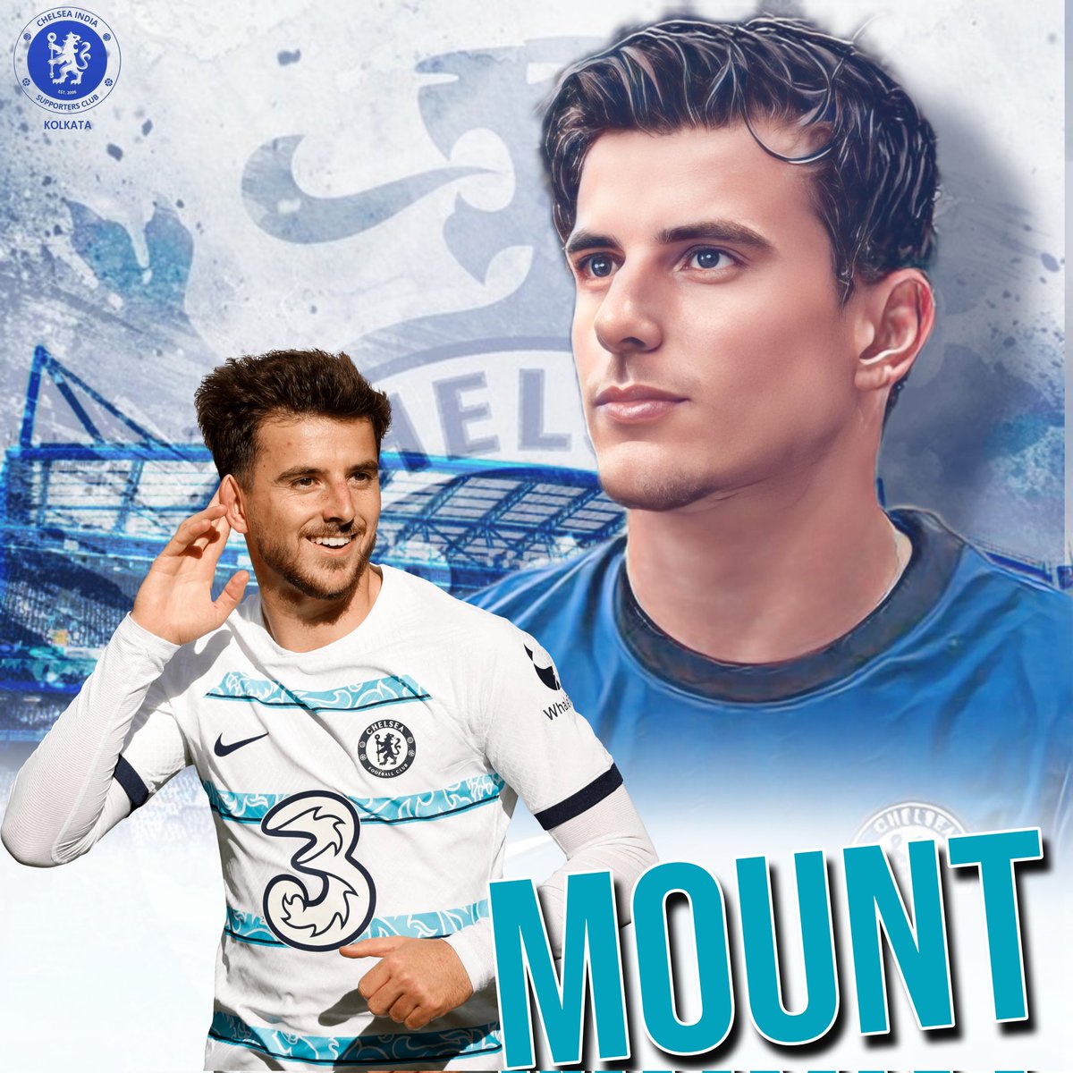 CISCKolkata's tweet photo. A True Blue Indeed
From the Youth Brigade to the Senior Mens Team🪄
The Brigde saw him grow✨
Happy Birthday Englishman
Best Wishes of the Day @MasonMount💙
#cisck #chelseaindia #birthdaywishes #Masonmount https://t.co/rbr9EqLwzz