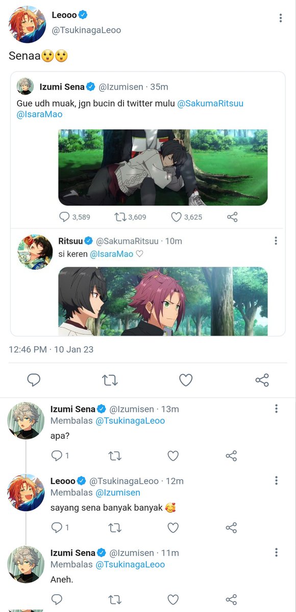 eizaufess's tweet photo. few tweet au #izuleo izumi sena x Leo Tsukinaga 

cw // Slight maoritsu https://t.co/jpSGTdN9Hx
