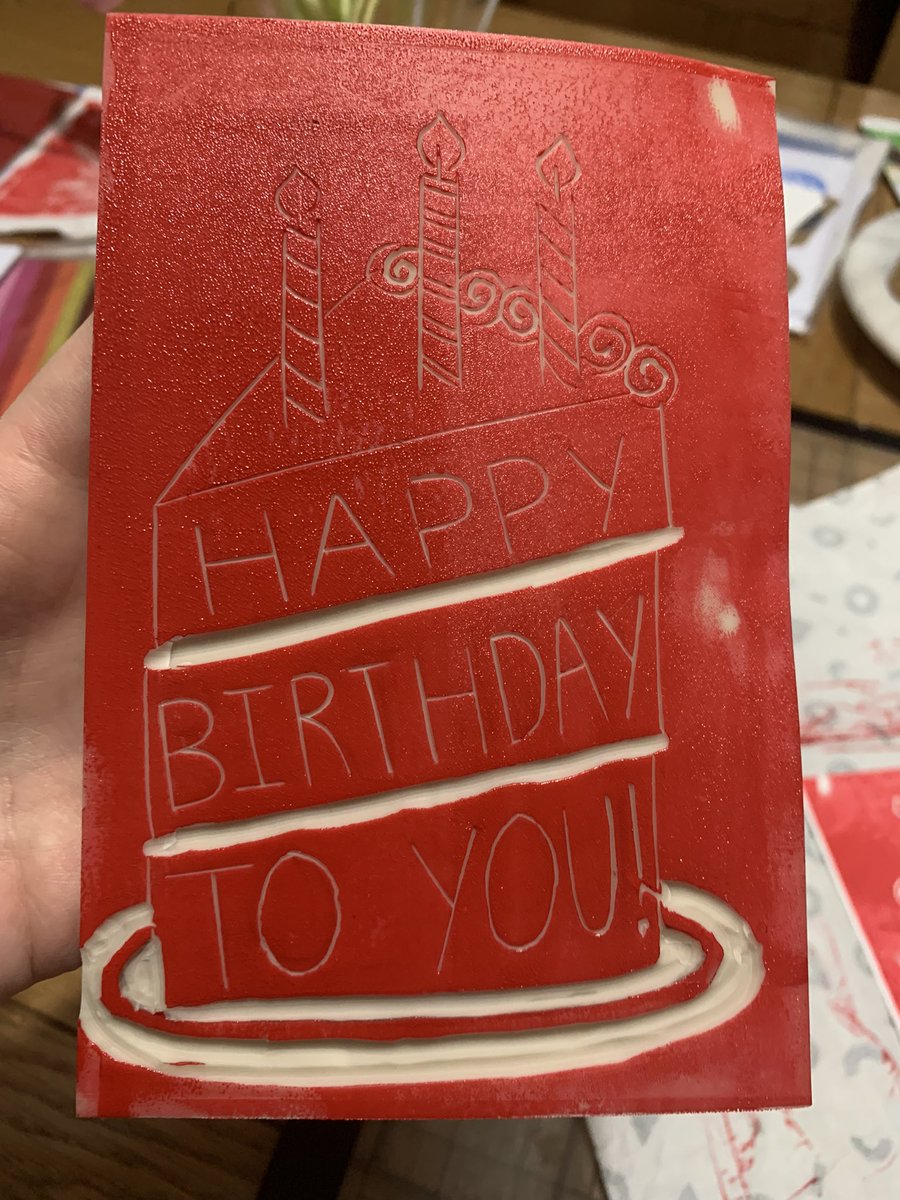 MissROutdoors's tweet image. It’s to self: when lino printing, carve letters backwards 🙈😂😂🙃 #artfails n #linoprinting