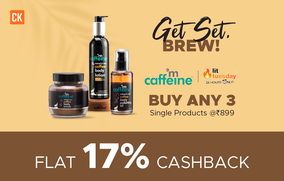 Cashkarocom's tweet image. Time to recharge your skin for the week ahead! Go to @i_am_caffeine from CashKaro and get upto 17% Exxxtra #Cashback above discounts
Shop now: cashkaro.com/stores/mcaffei…
.
.
.
@CashKaro #cashbackapp #Deals #DealsOfTheDay #skincare #discount #Offers #onlineshopping #saving