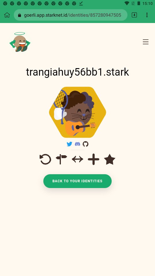 I claimed my ".stark" domain name on <a href="/Starknet_id/">Starknet.id</a>

Claim yours before it's too late for a big surprise 👀 ... 

#StarkNet #StarknetIdOdyssey