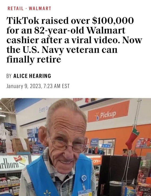 When social media is used for the good of society #Walmart #TikTok