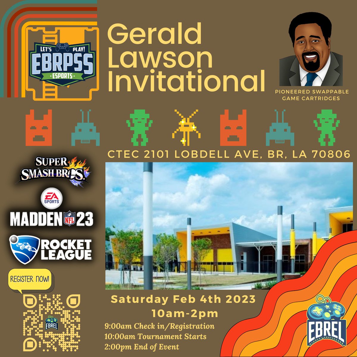 Honoring Gerald "Jerry" Lawson next month for our invitational during black history month. Jerry is known for his work in designing the Fairchild Channel F video game console as well as leading the team that pioneered the commercial video game cartridge.  #WeAreEBR #esports