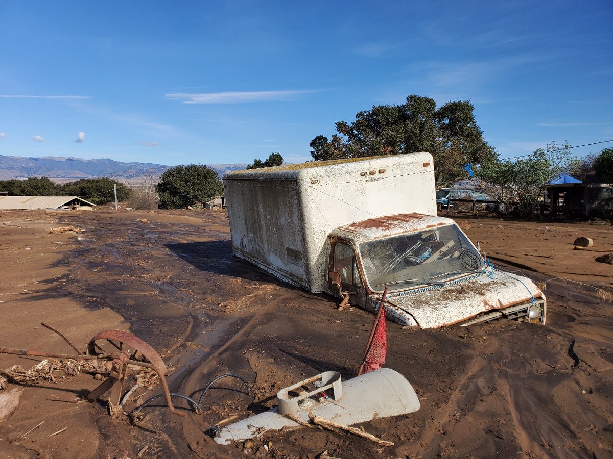 CalConservation's tweet photo. 🚨The CA Geological Survey (@CAGeoSurvey) reminds residents living near sloped areas (especially those previously burned by wildfires) to be aware of the potential for dangerous, fast-moving debris flows during and after this week’s expected heavy rains. https://t.co/x3GodsdgOc https://t.co/bbY2akT833