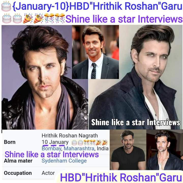 #Shinelikeastarinterviews  wishes #HBD  #actor  #HrithikRoshan #Hrithik #hritikroshan garu #HrithikvsTiger #hrithikroshanfanclub #HrithikRoshanFans #hrithikroshanworld #hrithikroshanfan #January10  #January10th  #Shinelikeastarinterviews