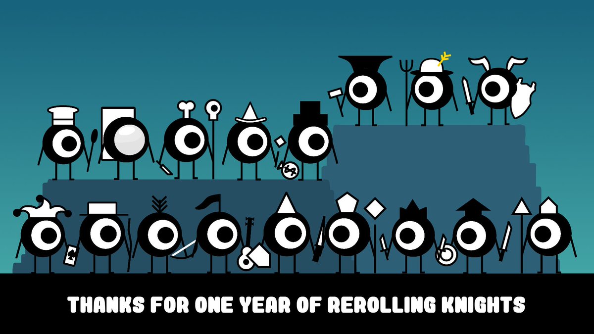 RerollingKnight's tweet photo. Thanks for one year of REROLLING KNIGHTS!

We released a year ago TODAY!

Can you remember every unit? 

...

Wait... who are you? https://t.co/mDhdoxiy3E