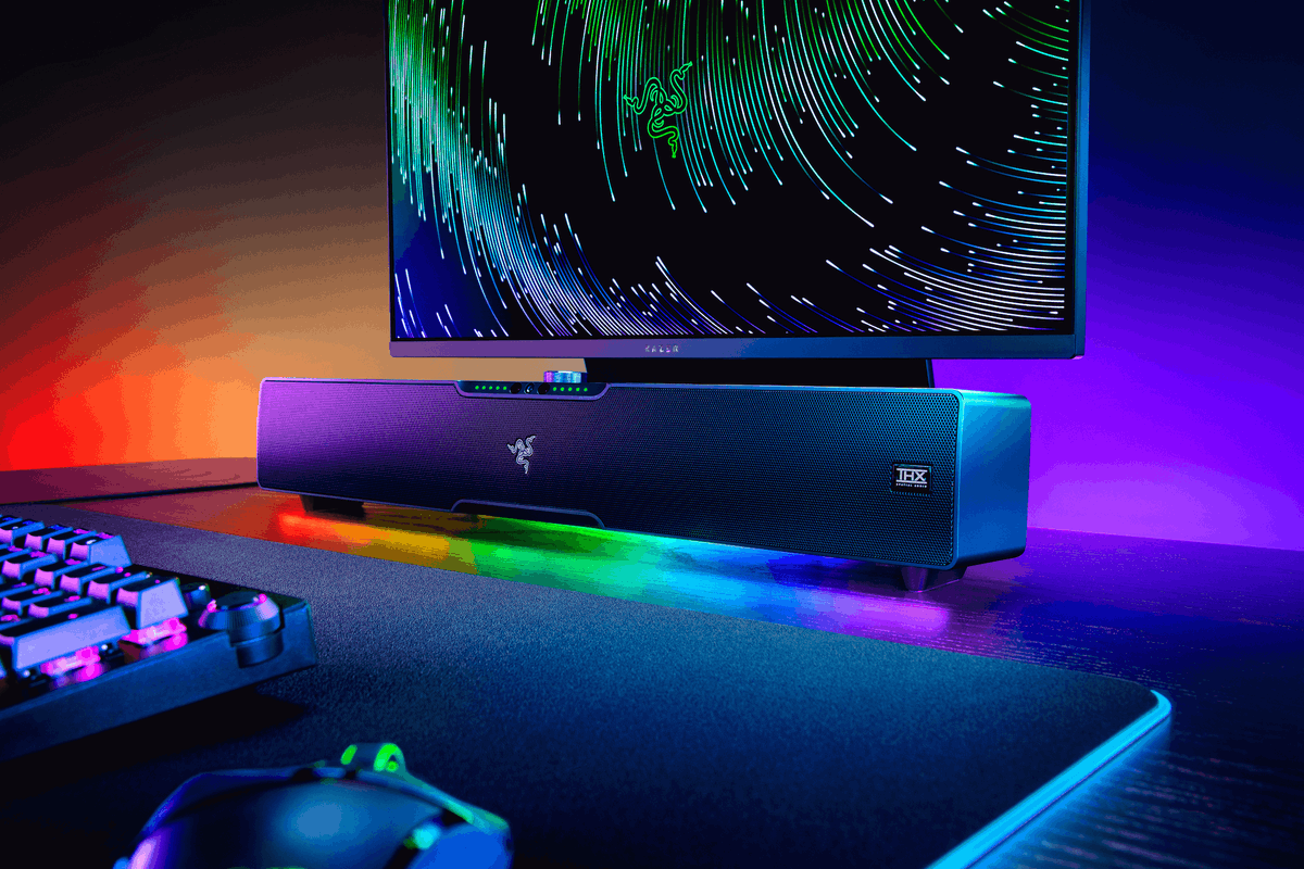THX's tweet photo. "[@Razer Leviathan V2 Pro] is a product that will evolve the way we listen to all of our entertainment, leveraging head-tracking AI, #THXSpatialAudio, and @Audioscenic technology." -- @TechTimes_News https://t.co/9kgBcL4a4S Hear the game-changing audio for yourselves!😎 🔊 https://t.co/7TocaiN2W1