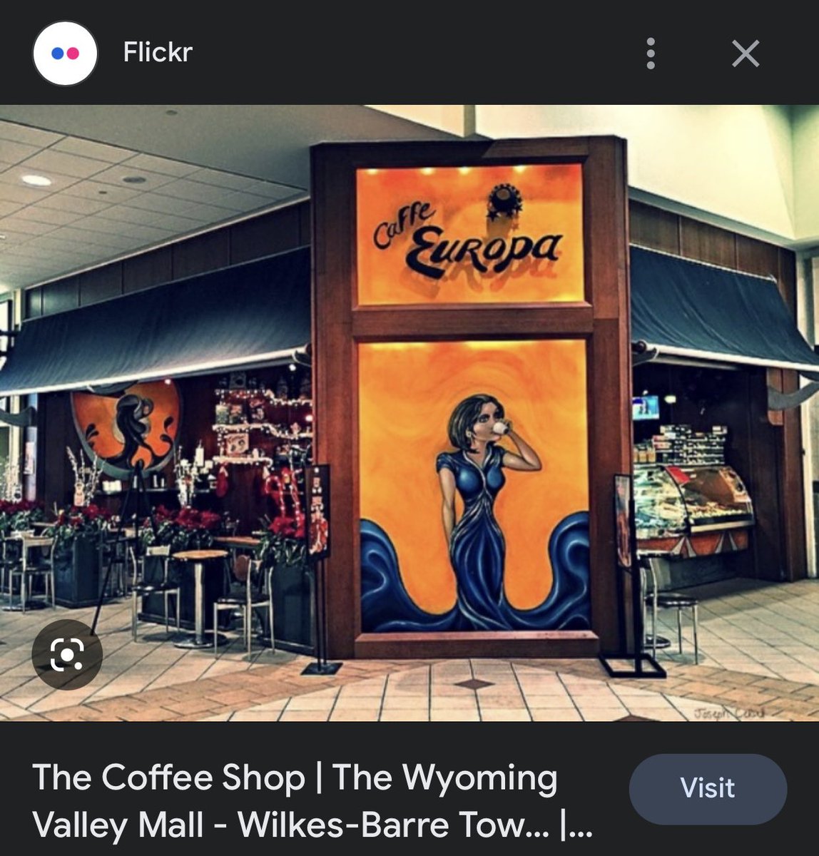 marlenao2497's tweet photo. Thinking about the coffee shop in the Wyoming Valley Mall, I really used to think you had to be rich to occupy this establishment https://t.co/1b9S4S9X0N