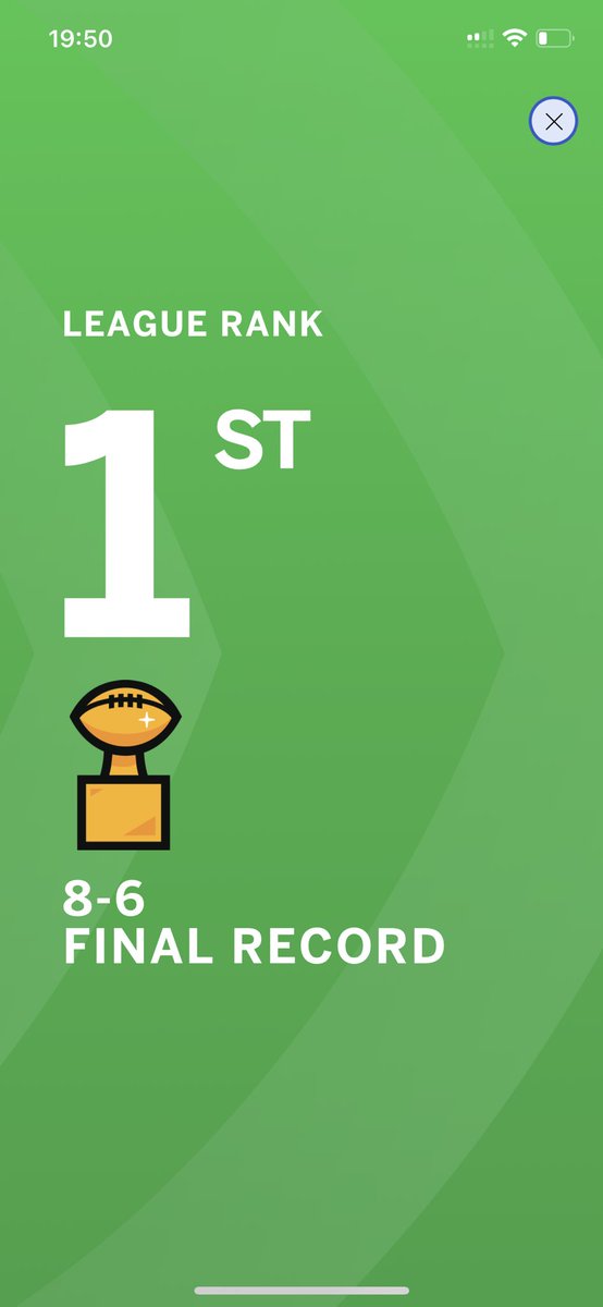 erickram1986's tweet photo. @NFLFantasy It wasn’t the best start to the season but at least I finished strong https://t.co/0MdOKnM1bZ