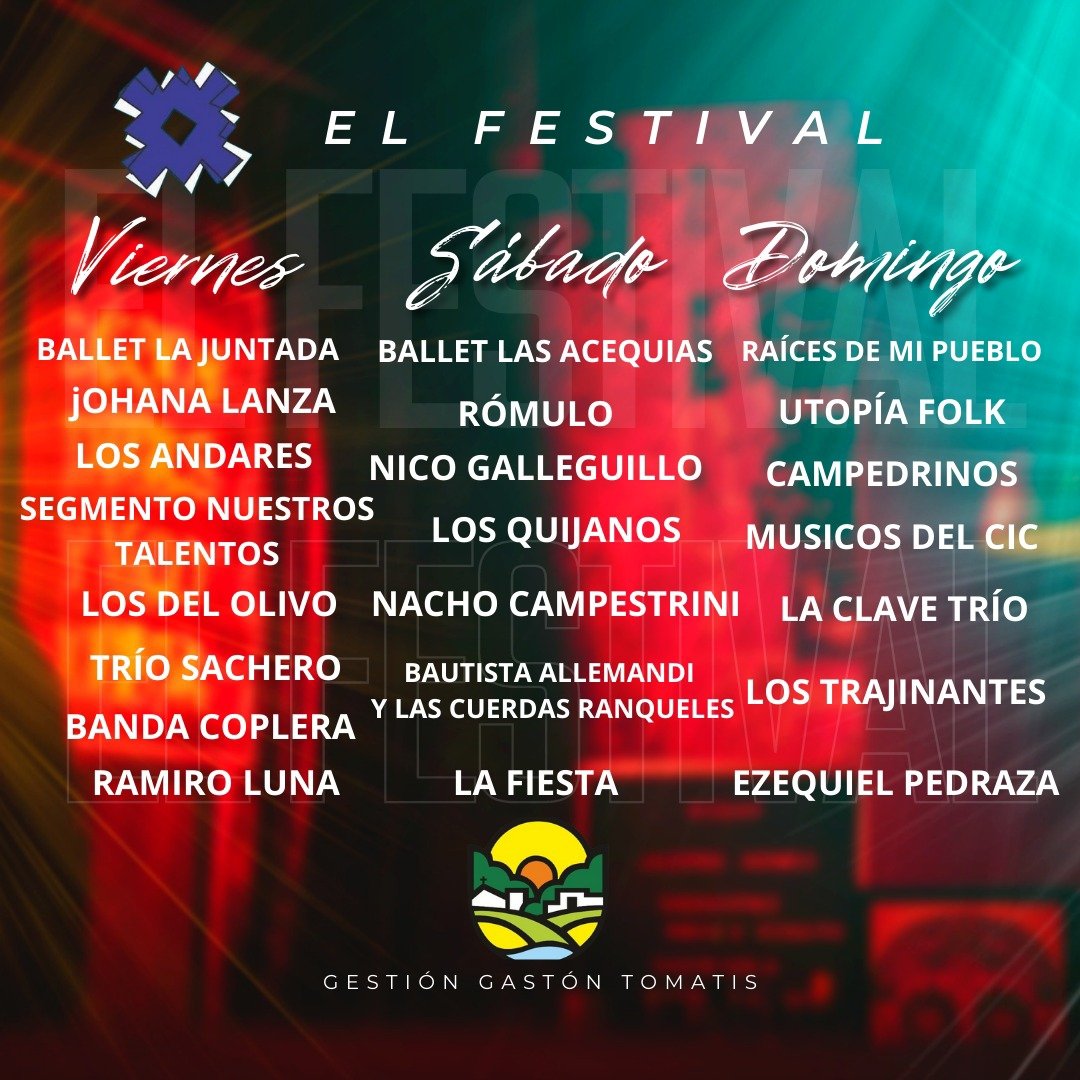 Tan poquito que falta... 
Ya se siente en el aire la alegría del FESTIVAL.