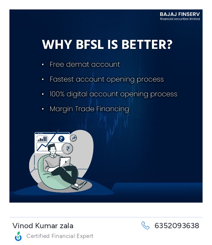 Open your Bajaj (BFSL) Demat Account in just 10 minutes and start trading sales.gromo.in/bs/HPNvzWEVMXJ…