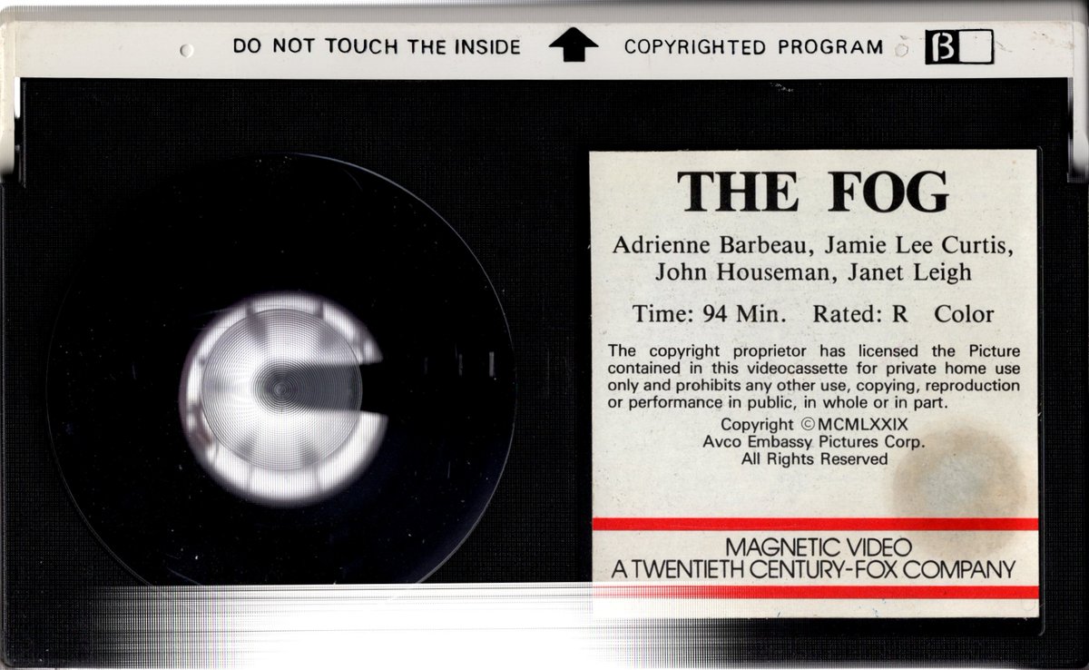 Fave5FromFans's tweet photo. Media from my collection.
@TheHorrorMaster The Fog on #BetaMax
#beta #cassette #sonybetamax #vhs #vhscollector #vhstapes #vhsvideo #vhscollection #horrorvhs #vhsforever #vhsfilm #video #videocassette #videotape #videotapes #analog #homevideo #vintage #retro #physicalmedia https://t.co/nopcKdSm1B