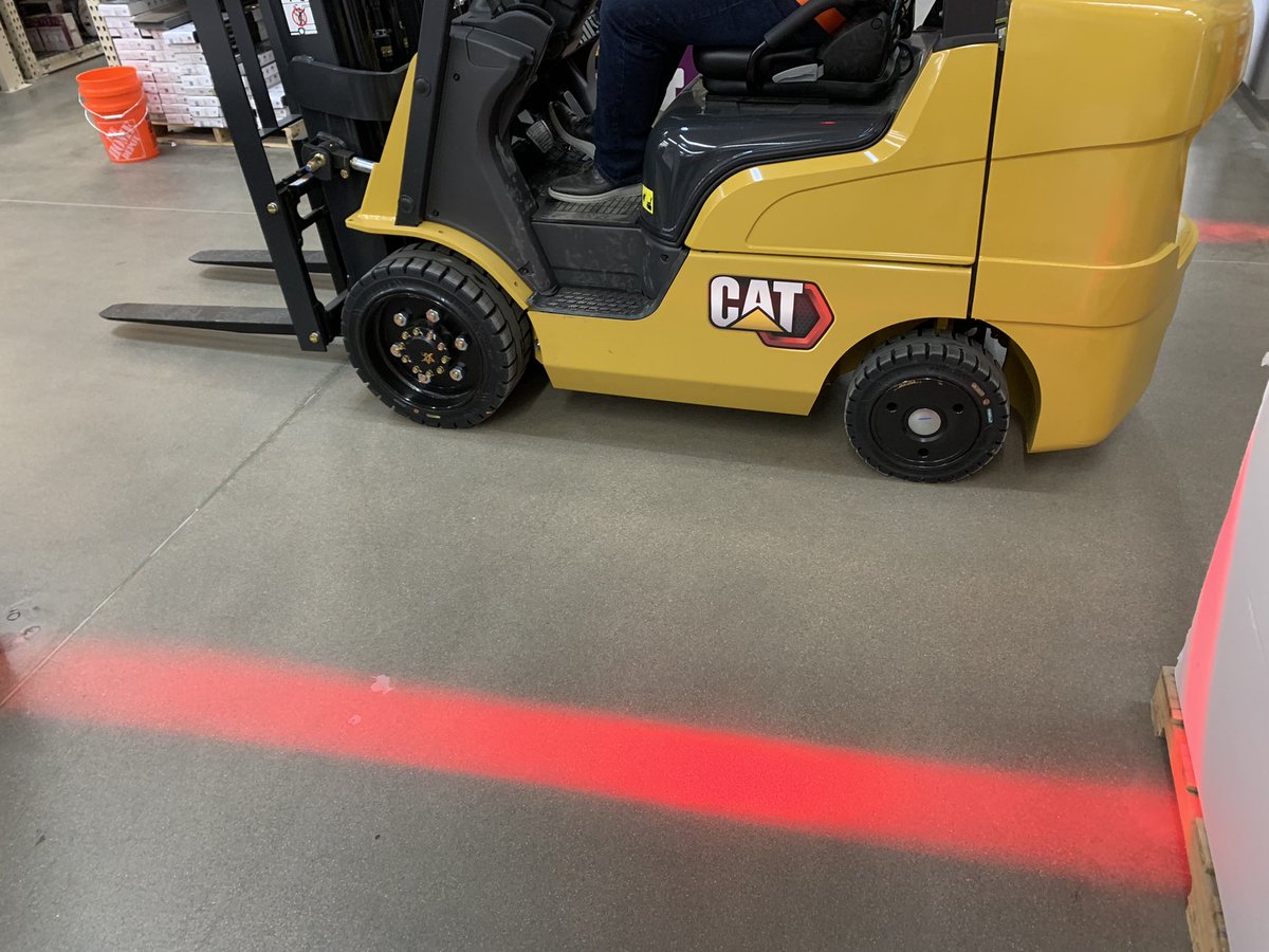 Kicking off Safety Awareness Month with this bad boy! New lift shines a blue light at 10ft in direction of travel, a 4ft perimeter light and a seat belt kill switch! Awesome reaction from our associates! Thanks HD!! 👊🏼💣💥#zoneofsafety #SafetyTakesEveryONE #onemoredaysafe