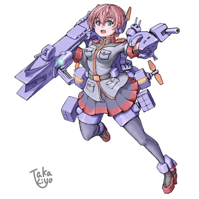 某艦をこれくしょんするゲームのキャラっぽくサラミス級巡洋艦を擬人化して描いてみました 