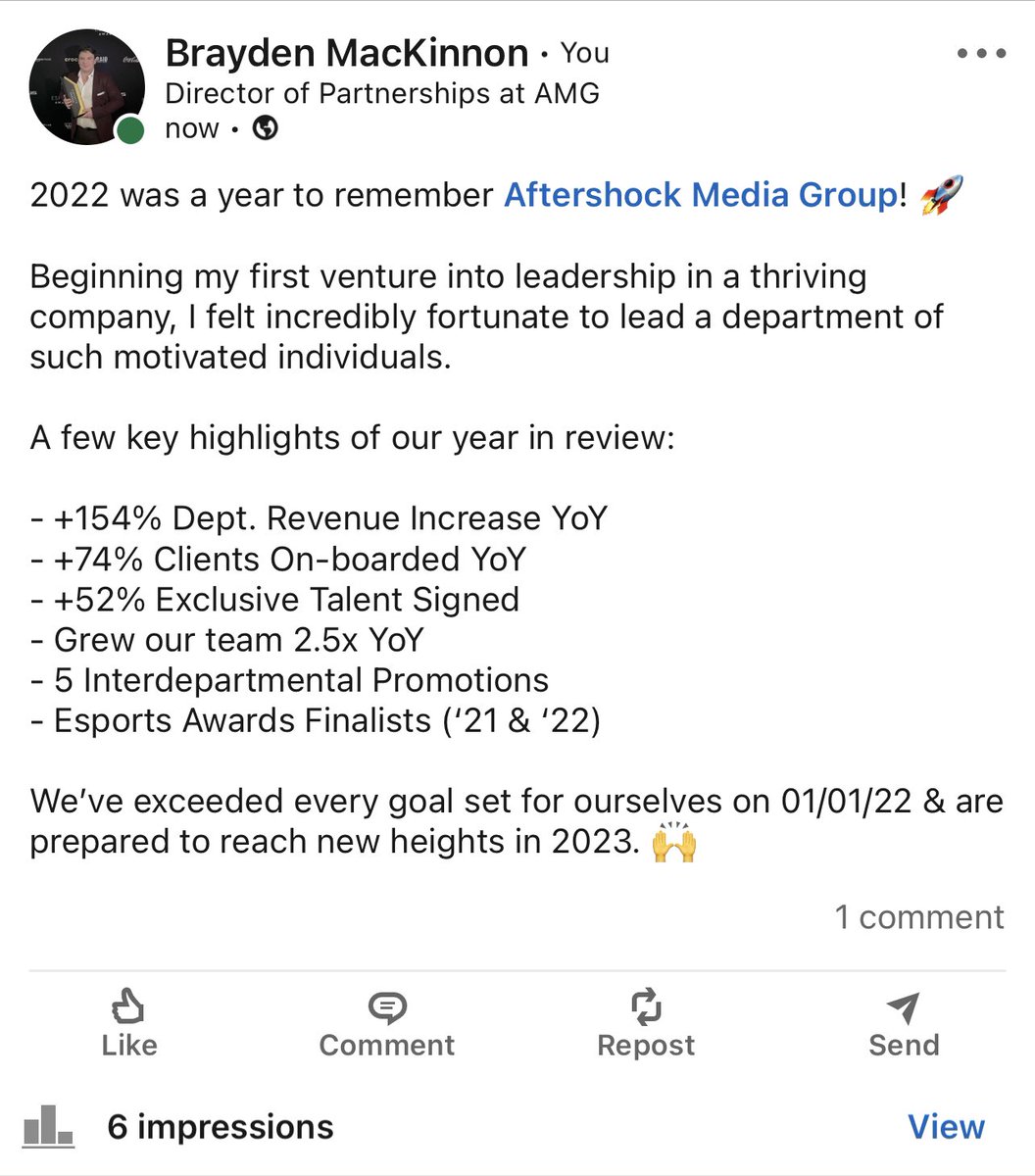braydenmvg's tweet image. It’s been a year! Grateful for all of the people I’m privileged to work with daily. 

Here’s to 2023 &amp;amp; all it has to offer! 🚀

@AftershockDan @ProK00zie @ShuaHimself @Jflo419 @Kingdom_Soldier @CWA 🙌
