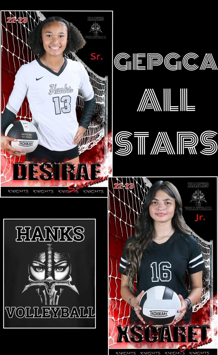 HanksVB_Knights's tweet photo. We would like to congratulate Desirae Spearman and Xscaret Delgado for being selected to the GEPGCA ALL-STAR Team!! Our season would not have been what it was without them. So proud of y'all! ❤️ @RCadena2001LTD @YISDAthletics1 @Coach_Veliz https://t.co/pYSsE8AFqB