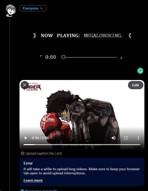 / i was gonna use the megaloboxing theme but i would've wasted such a good fucking opportunity to use electric fountain