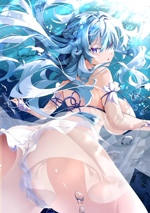 [仕事絵]妮姬海倫剛好可以彌補我之前沒抽到這隻的怨念QQ希望以後還有機會畫的香到炸裂,美到飛天的妮姬們!! #へルム #水中 #underwater #水着 #泳裝 #萌え #おっぱい #歐派 #かわいい #可愛 #妮姬 #海倫 