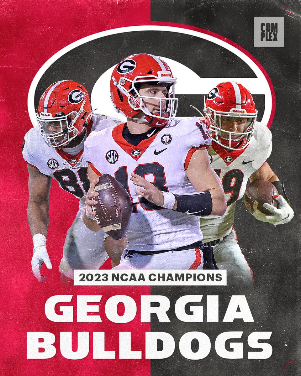 ComplexSports's tweet photo. THE GEORGIA BULLDOGS REPEAT AS NATIONAL CHAMPIONS 🐶 https://t.co/xUbWTGIjtz