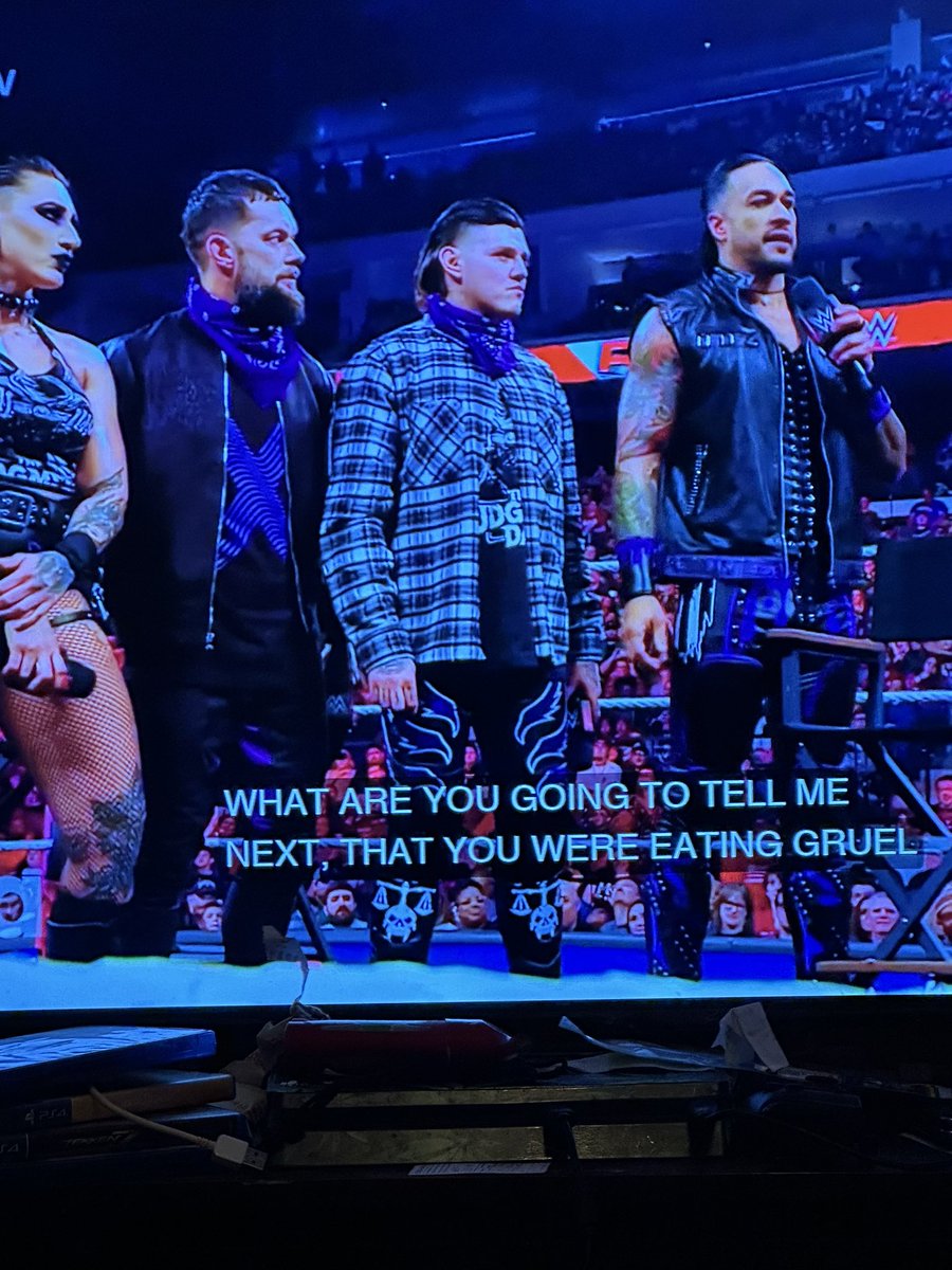 click_on_cece's tweet photo. @DomMysterio35 Can you answer as to why tonight you stole the look from spooky from on my block? 🤨🤔 #WWE #onmyblock #netflix #WWERaw #funny https://t.co/78XVpmHJnM