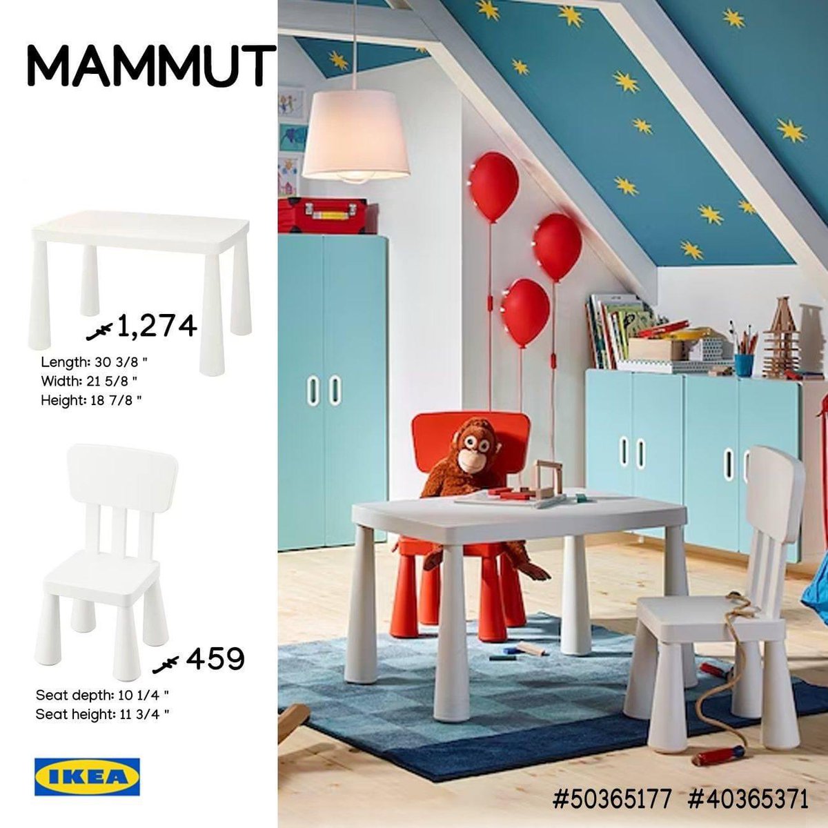 IKEA MAMMUT children's Table 
IKEA MAMMUT children's Chair
Now available @HomelandMv 
#kidsfurniture #ikea #homelandmv