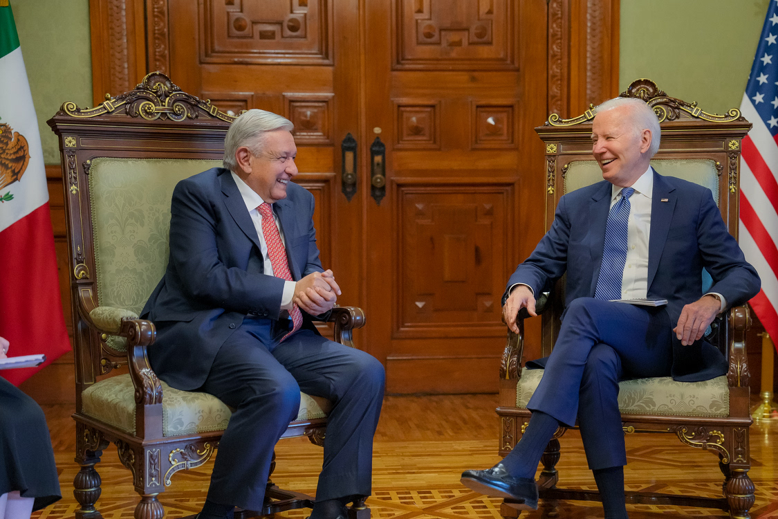 President Biden meets with President Andres Manuel Lopez Obrador of Mexico.