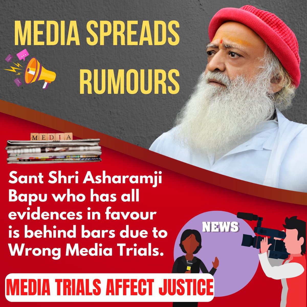 shivuu___06's tweet photo. #MediaCookedFakeStories in Asaram Bapu Case and served it to general people to defame him. Actually media channels have forgotten Role of News Channels and become a puppet of heretics.
Media Tune Kya Kiya
#MediaCookedFakeStories https://t.co/e0fHSJR1dY