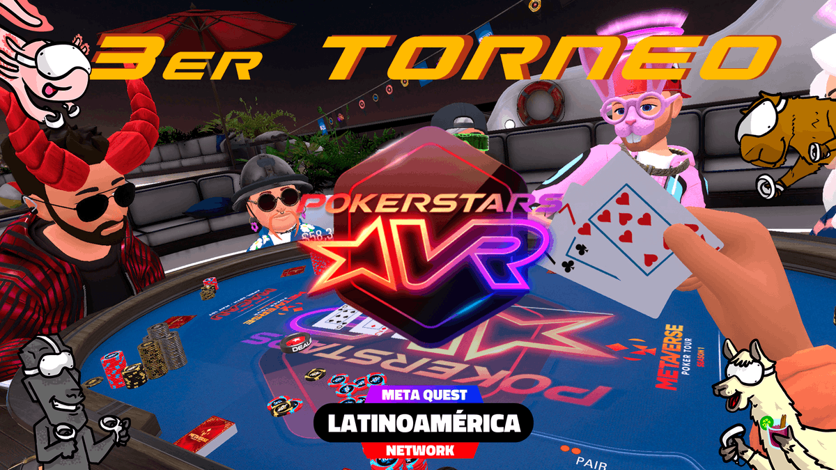 MetaQuestLatam's tweet photo. Ya están abiertas las inscripciones para el Tercer torneo de Pokerstars de la comunidad!! Todos los detalles los pueden encontrar en el grupo de WhatsApp https://t.co/HkOOSc71SN Mucha suerte a todos los participantes!! https://t.co/p2b2uMr8RR