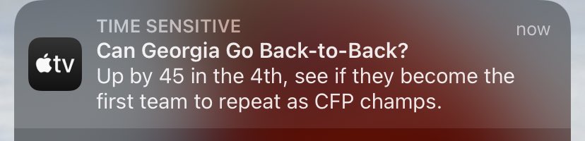 Oh to have the optimism of this Apple notifications copywriter.