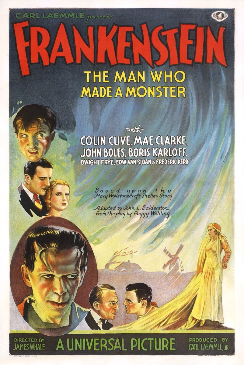 FilmMomatic's tweet photo. #NowWatching FRANKENSTEIN #JamesWhale #ColinClive #MaeClarke #JohnBoles #BorisKarloff #EdwardVanSloan #FrederickKerr #DwightFrye #LionelBelmore #MarilynHarris #TedBillings #MaeBruce #JackCurtis #ArlettaDuncan #WilliamDyer #FrancisFord https://t.co/pqgqR96sXG