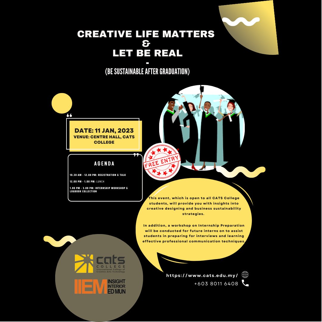 CATScollege's tweet photo. Creative Life Matters, come and join the talk on 11th January at CATS College. See you there👋👋👋 https://t.co/dWMLNhueIv