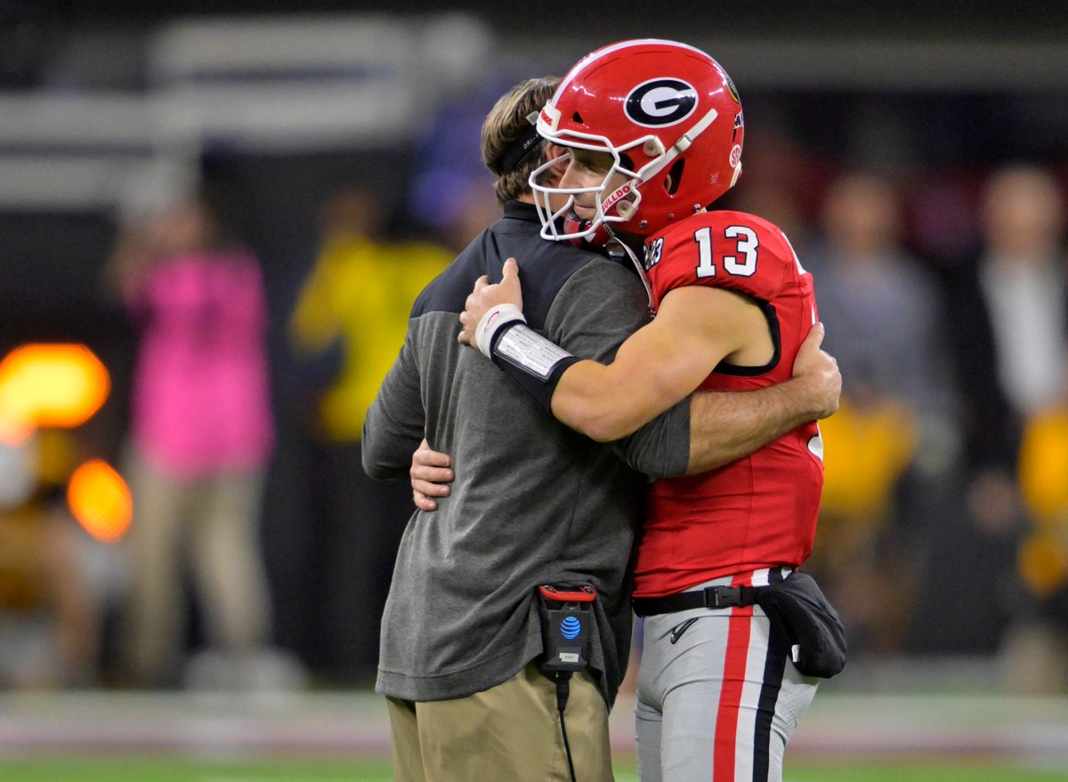Stetson Bennett: 18/25, 304 yards, 4 passing touchdowns, 2 rushing touchdowns 

2 national titles. Damn Good Dawg.
