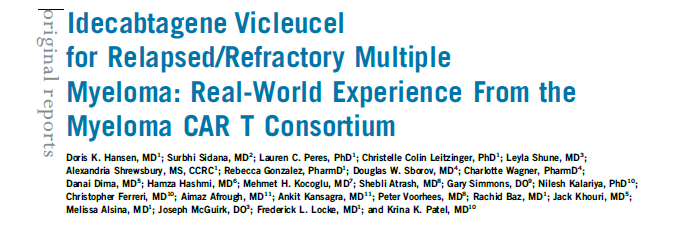 hhashmi87's tweet photo. #IdeCel for #RRMM: Real world experience from #USMyelomaCARTConsortium now published in @JCO_ASCO:
➡️N=196,75% ineligible per #KarMMa1
➡️ORR 84%, CR 42%,
➡️All Gr/G3+ CRS: 82/3, ICANS: 18/6
➡️mPFS 8.5m, mOS 12.5m
➡️HR CG, prior BCMA, ECOG>2=⬇️PFS
DOI: 10.1200/JCO.22.01365 https://t.co/M6pjuMi4Xe