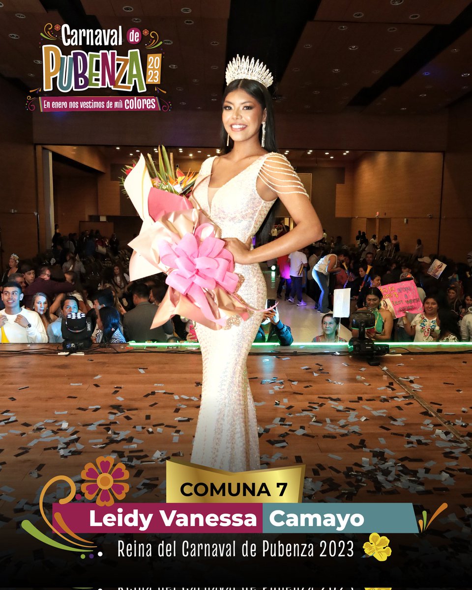 jclopezcastri's tweet photo. Mi reconocimiento a las 10 candidatas que participaron en el Reinado de Pubenza 2023. Felicitaciones a la nueva reina: Leidy Vanessa Camayo de la comuna 7. Su belleza, liderazgo y labor social serán ejemplo de lo que significa #CreerEnPopayán. https://t.co/bFAF9NmC3d