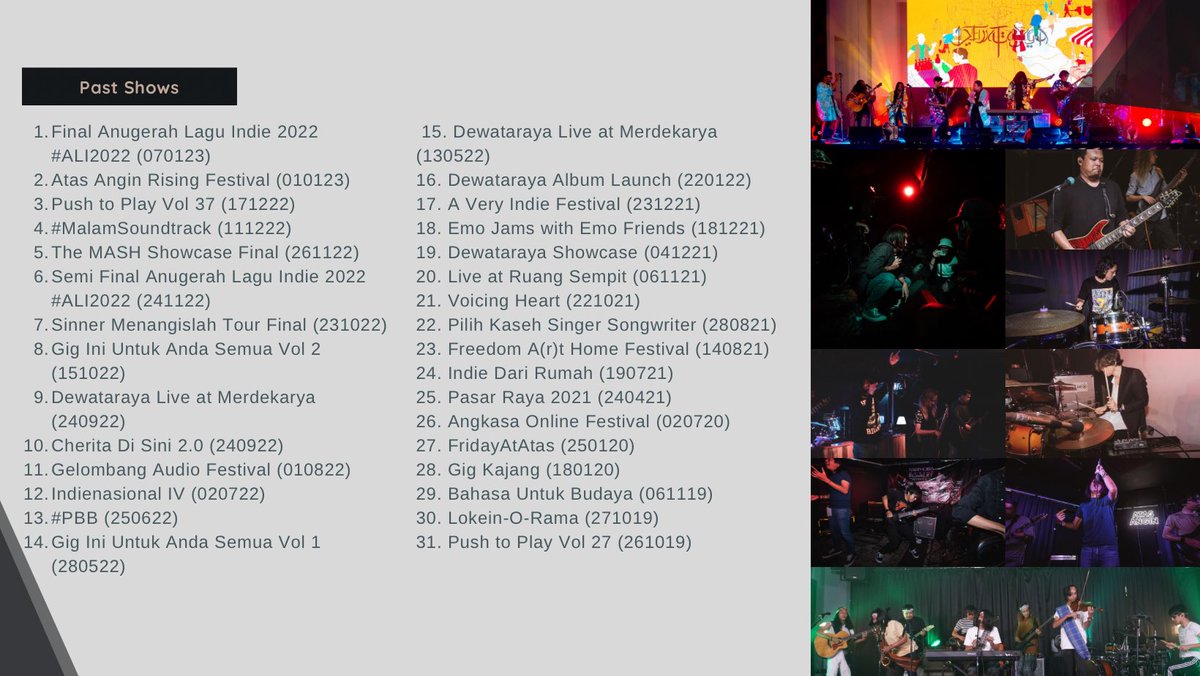 dwtry_my's tweet photo. DEWATARAYA PROFILE (Updated up to 070123)

Hey everyone, fans, listeners, organizers, medias and noisemakers.

We are proud to announce that our latest updated profile is now available.

Pdf version: https://t.co/Mle4sgch9S

2023 is the year of us working together with you!🤘🏻🤘🏻🤘🏼 https://t.co/JRSsp3EnFW