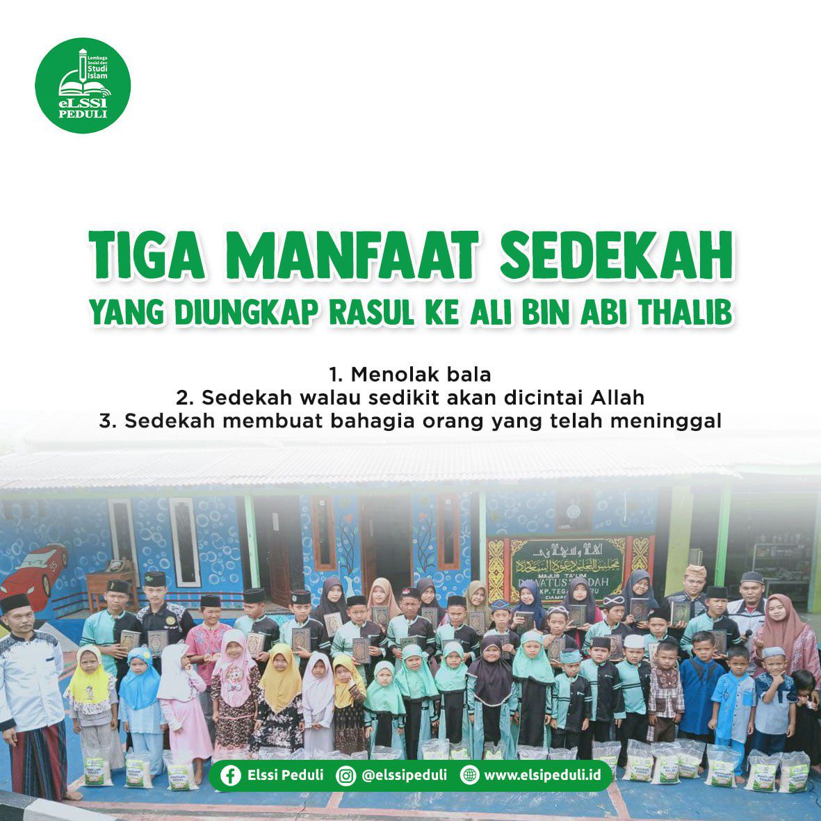 elssipeduli's tweet photo. TIGA MANFAAT SEDEKAH
1. Menolak bala
2. Akan dicintai Allah 
3. Membuat bahagia orang yang telah meninggal

#sedekahberkah
#elssipeduli
#carahidupberkah
#cepatkaya
@elssipeduli @Barpamos https://t.co/gzMoh2ozEA