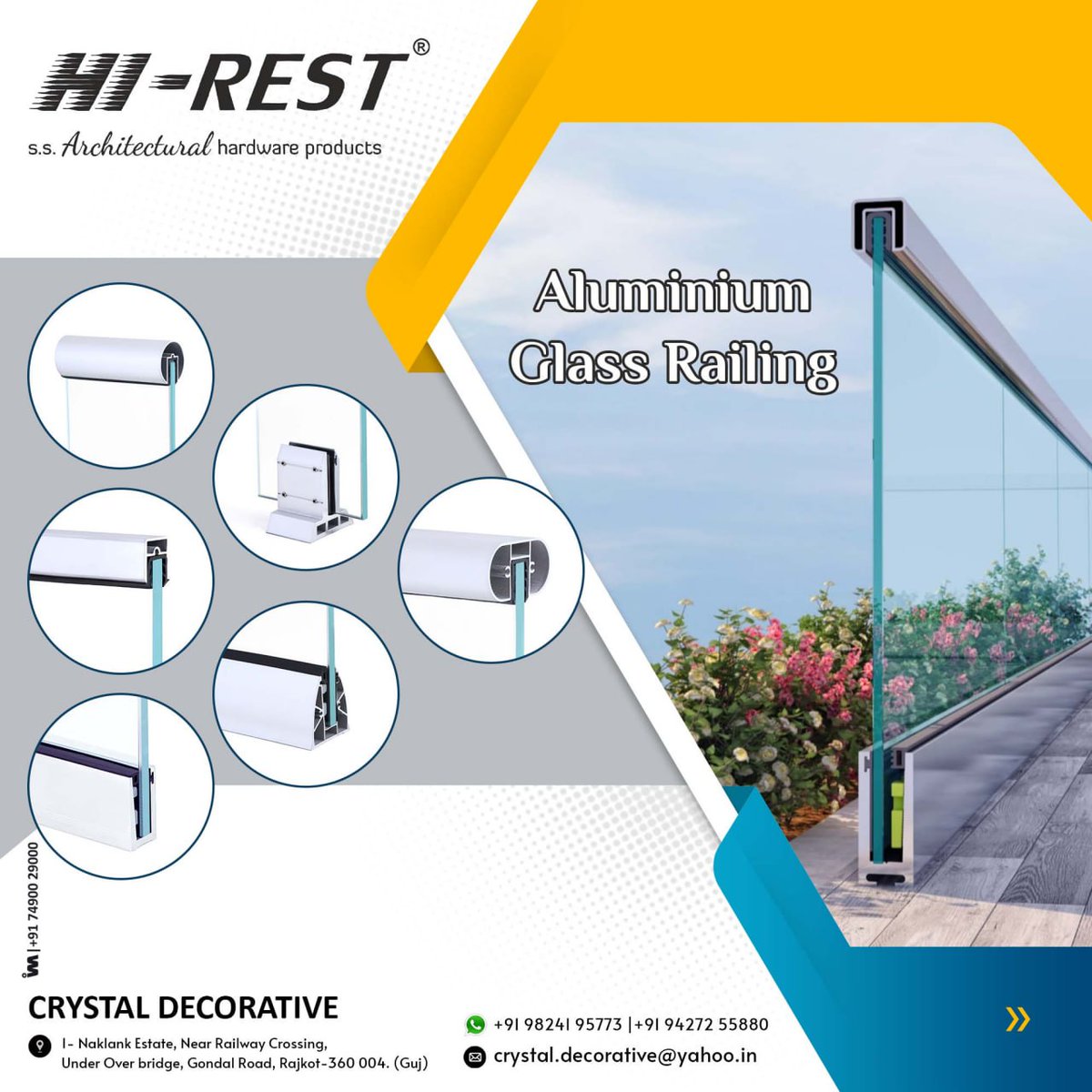 ibais_hardware's tweet photo. CRYSTAL DECORATIVE (RAJKOT)

For enquiry via WhatsApp click: 
https://t.co/mzC31dFC6F

Mr. Rajesh Patel - 98241 95773
Mr. Pankaj Patel - 94272 55880
#foldingbracket #specialknob #foldablediningtable #furniturefitting #furniturehardware
.
@IBAISMEDIA https://t.co/CRnYqHfubO