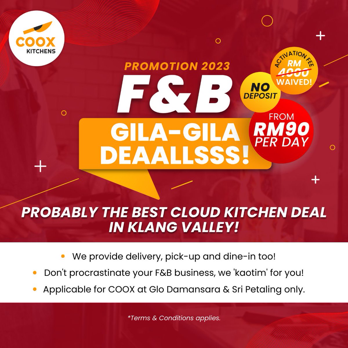 COOXasia's tweet photo. Let’s together create a “New Year, New Successful Business”
Grow your business with COOX today with our ‘Gila-Gila Deals’ promo (limited time promo| Terms &amp; Conditions applies)
Get in touch with us :
🔗https://t.co/IzFKAnhW5h
📧 enquiry@coox.asia
📱+6012-2987851 https://t.co/wuaaP1HoBJ