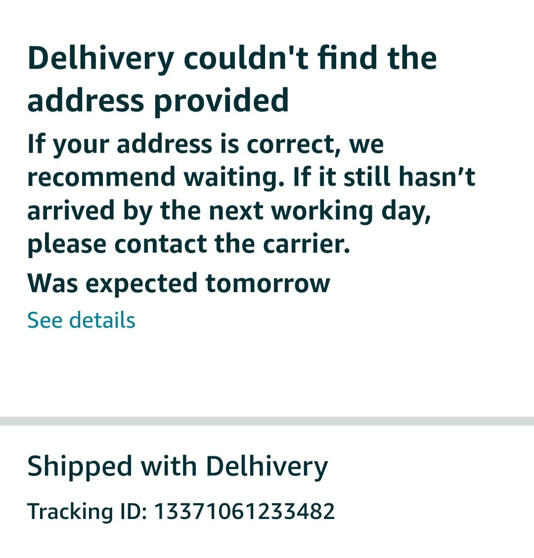 sebdzin's tweet photo. What happened to #Delhivery ??? Out of order? They can't find where to deliver properly. This happened 3 times on #lenskart and now with #Amazon. They are not sending package to correct address. https://t.co/e53rNIGa30