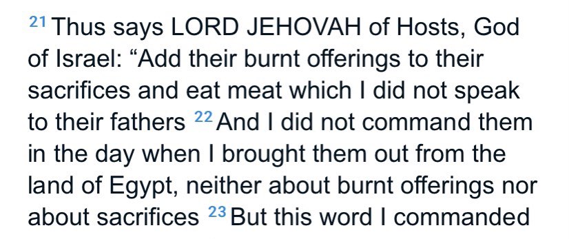 ajyahudah's tweet photo. @THEREALKYRO954 @mxxnbowjayy If you know anything about offerings then you’ll know that burnt offerings were burnt Whole and consumed by fire. They were never eaten, this is sarcasm. Furthermore, see the older translation in the Peshitta (which shows the full verse) before it was cut out in the KJV. https://t.co/A6BeD7u8q4