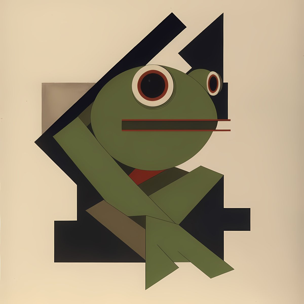 falsehigh's tweet photo. ＦＡＰ( ꜰʀᴏɢ ᴀꜰꜰɪʀᴍᴀᴛɪᴏɴ ᴘʀᴏᴊᴇᴄᴛ ) 
Ｃｏｌｌｅｃｔｉｏｎ
-
Based on the early 20th century Suprematist visual language of Lissitzky's 𝙋𝙧𝙤𝙪𝙣 constructions, this collection pays homage to Pepe in a derivative metamorphosis https://t.co/iy42RUX9xg