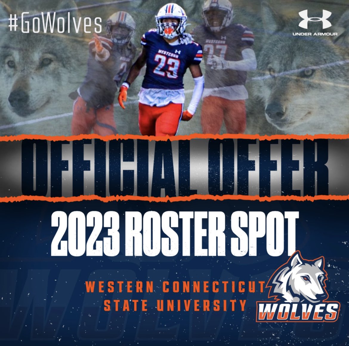 DevinPatton_7's tweet photo. After a great visit, I’m blessed to announce I have received my second official offer from @WestConnFB 
@CoachCirino21 @CoachLoth @ChrisAppJr5 💙🧡🐺🐺 https://t.co/3Jmcq31n1Z