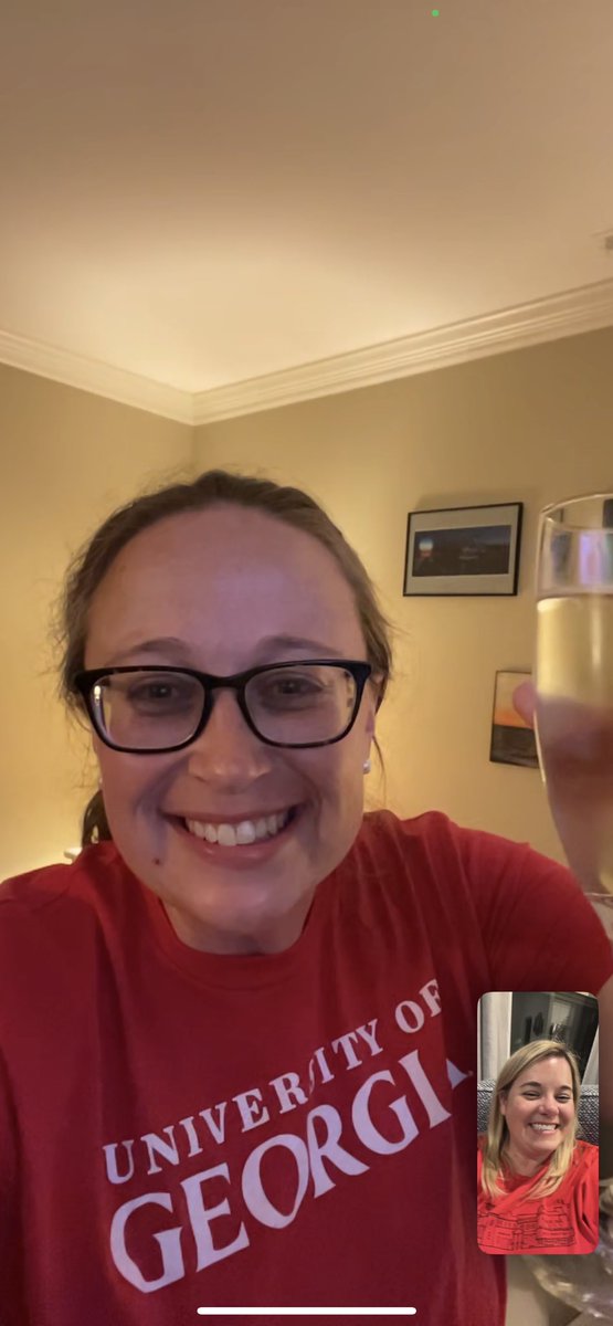 CaitJacob's tweet photo. One of my favorite things: post-title FaceTimes with @MaggieDaniel 🖤❤️ https://t.co/We1Mn6pxz3