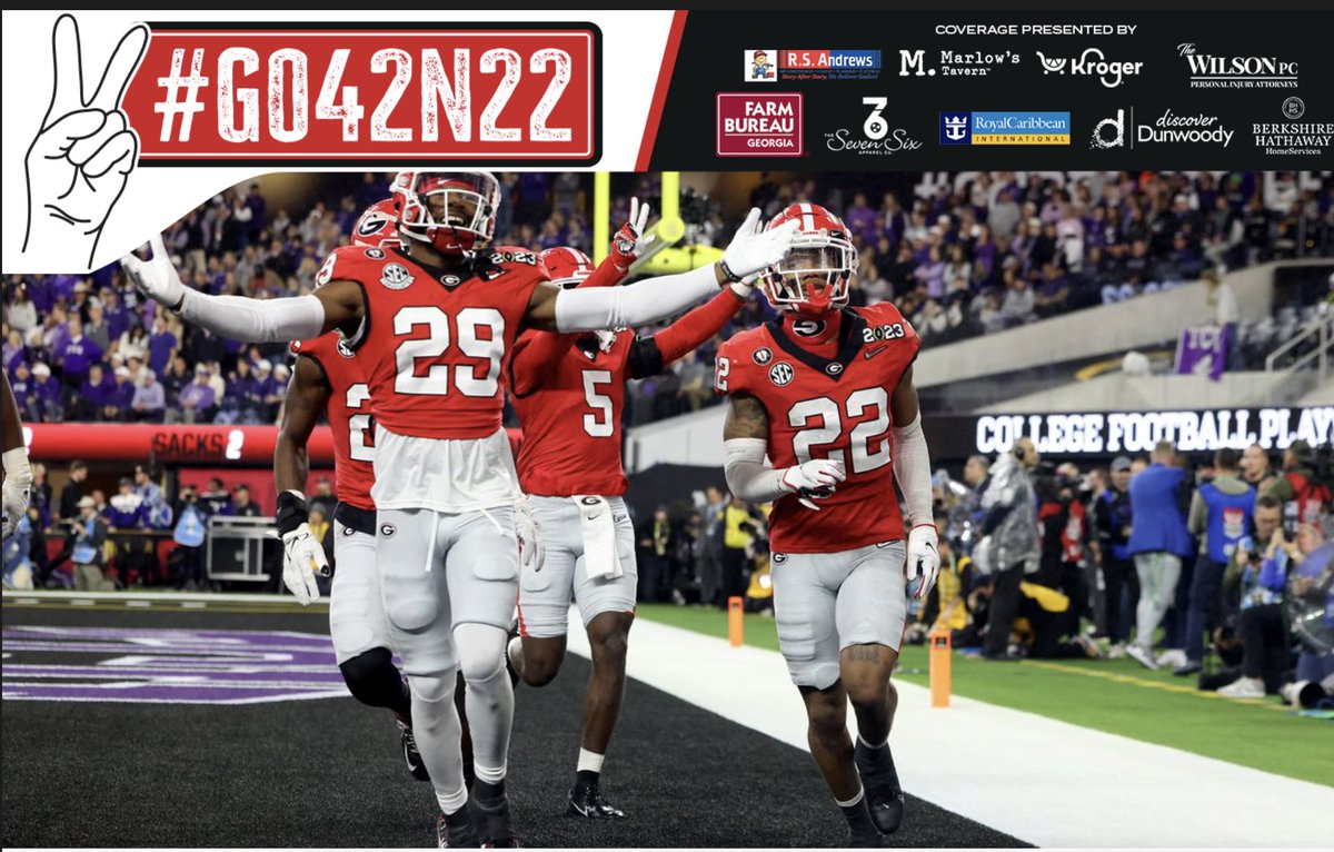 DawgNation's tweet photo. #Georgia stakes claim to dynasty, wins back-to-back titles with 65-7 victory over TCU, story, stats: https://t.co/F71lOE32s4 https://t.co/jASH8BJdMH