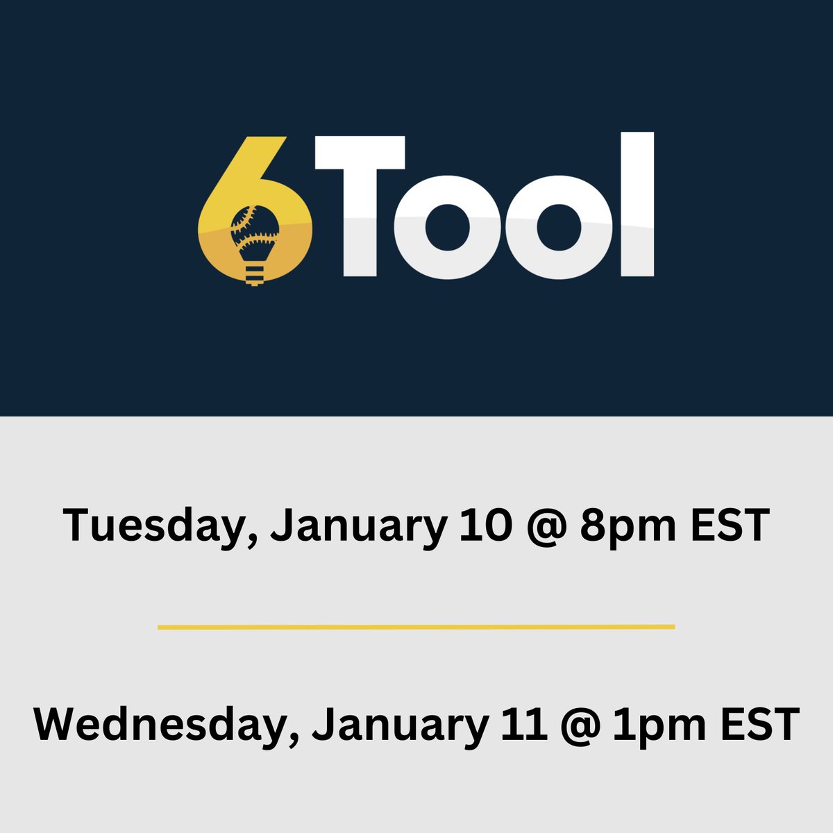 Running 2 free webinars this week to teach coaches how to create and administer quizzes for their teams on 6-Tool. Don't miss your chance to help develop your team's baseball IQ! DM us to sign up for a session.

#baseballIQ #baseballcoaching #6Tool