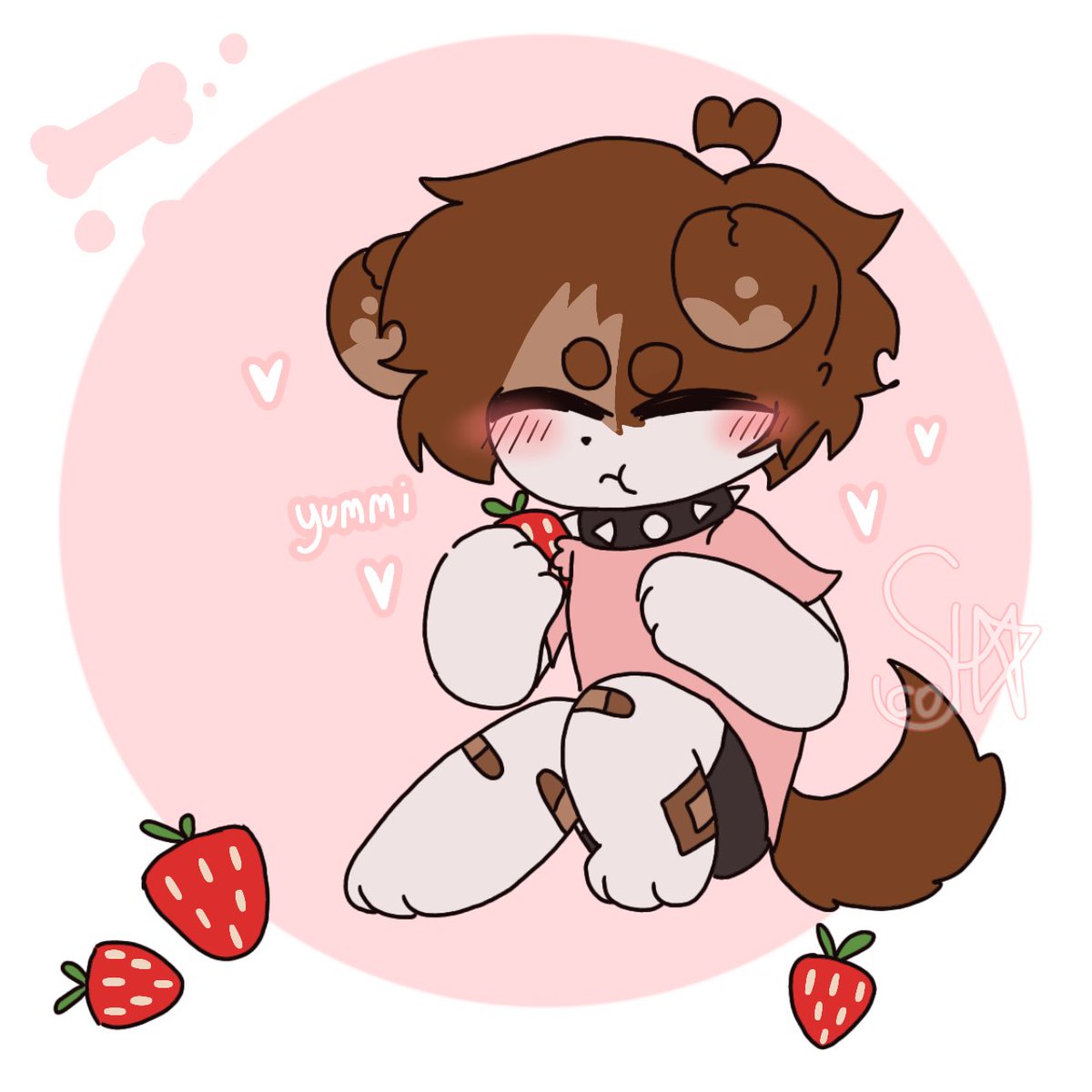 Shhh..Bean is eating rn!! >:< ♡ !!DO NOT DO DRP OR ANY SEXUAL ACTS ON THIS LIL CREATURE!!
.
.
.
#OC #Ocdrawing #art #artwork #babypuppy #strawberry #FYP